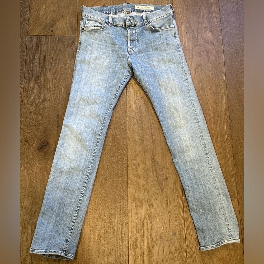 COPY - Premium Denim Jeans Slim Low Waist Light Wash 30W 32L